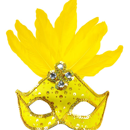 e-carnavalskleding-SYK Neon gele Braziliaanse maskers