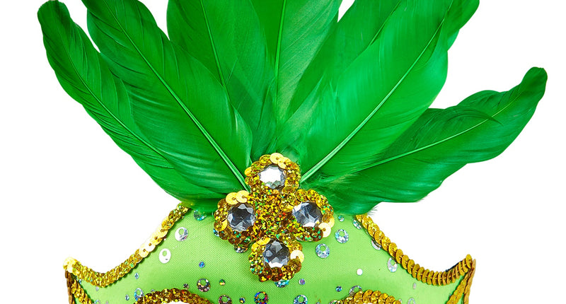 e-carnavalskleding-SYK Neon groen Braziliaans oogmasker
