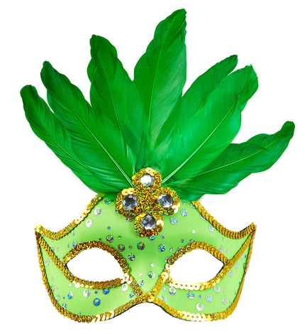 e-carnavalskleding-SYK Neon groen Braziliaans oogmasker