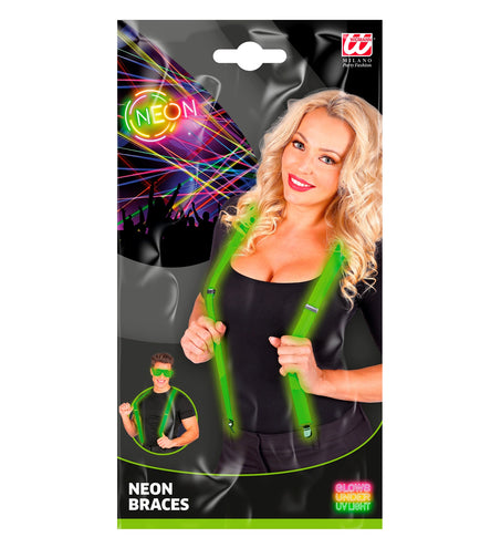 e-carnavalskleding-SYK Neon groene bretels verstelbaar