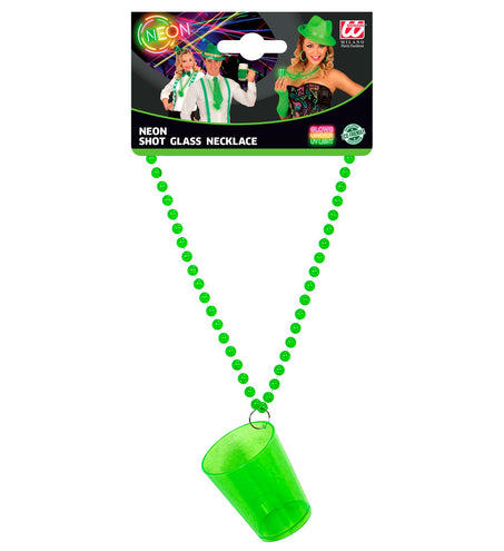 e-carnavalskleding-SYK Neon groene glazen halskettingen