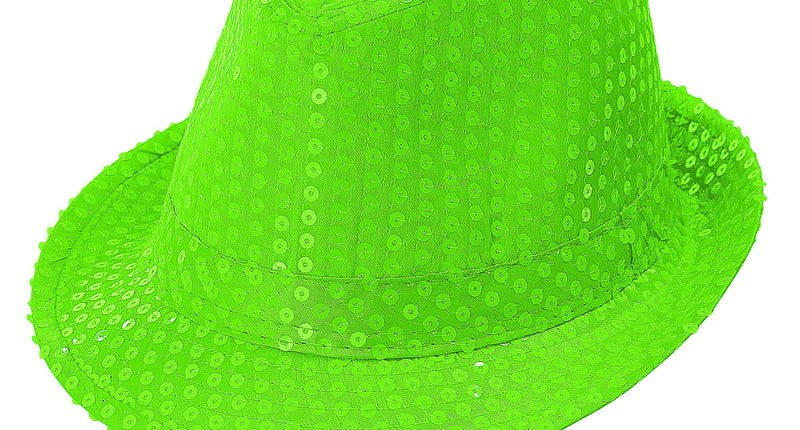 e-carnavalskleding-SYK Neon groene glitter hoed