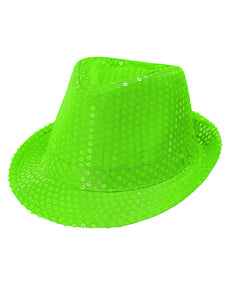 e-carnavalskleding-SYK Neon groene glitter hoed