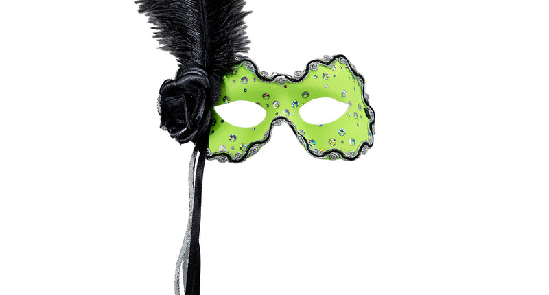 e-carnavalskleding-SYK Neon groene holografische Braziliaanse maskers