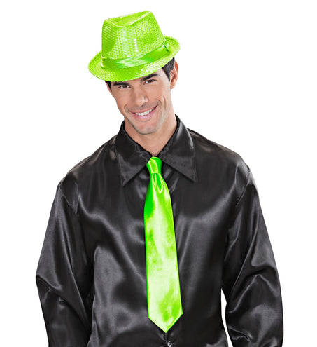e-carnavalskleding-SYK Neon groene stropdas