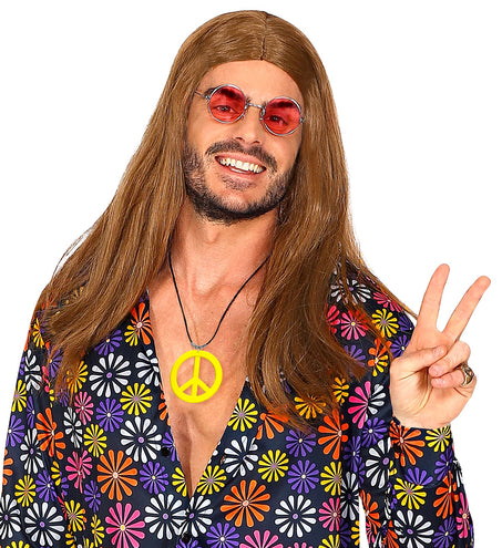 e-carnavalskleding-SYK Neon Hippie Ketting Rosa Geel