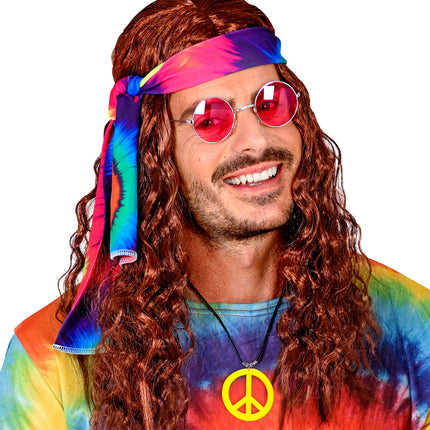 e-carnavalskleding-SYK Neon Hippie Ketting Rosa Geel