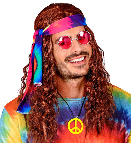 e-carnavalskleding-SYK Neon Hippie Ketting Rosa Geel