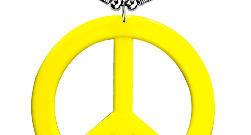 e-carnavalskleding-SYK Neon Hippie Ketting Rosa Geel