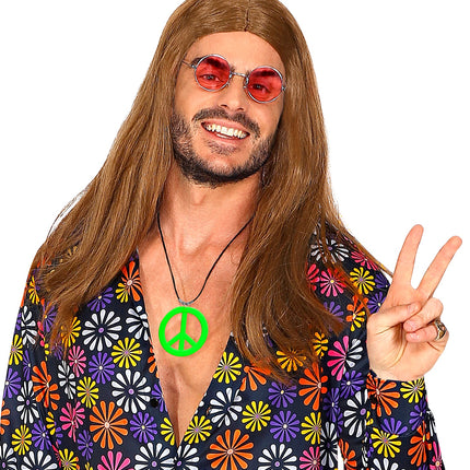 e-carnavalskleding-SYK Neon Hippie Ketting Rosa Groen