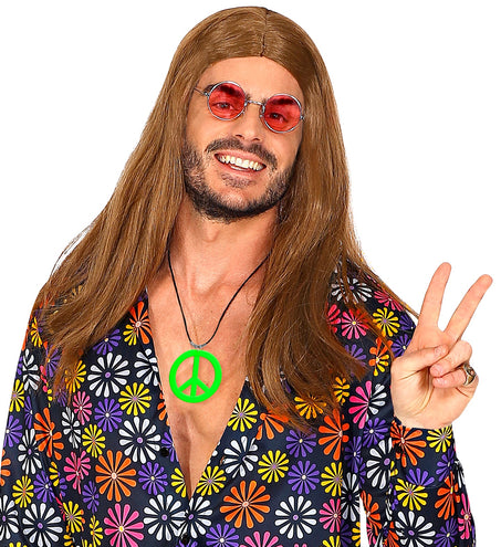 e-carnavalskleding-SYK Neon Hippie Ketting Rosa Groen