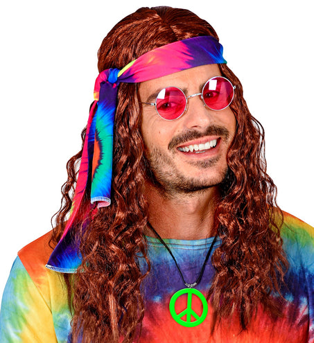 e-carnavalskleding-SYK Neon Hippie Ketting Rosa Groen