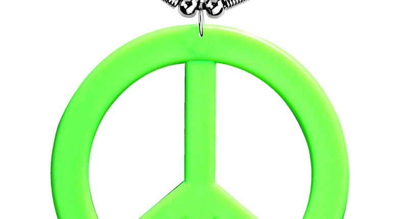 e-carnavalskleding-SYK Neon Hippie Ketting Rosa Groen