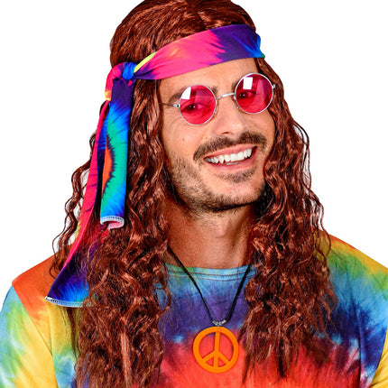 e-carnavalskleding-SYK Neon Hippie Ketting Rosa Oranje