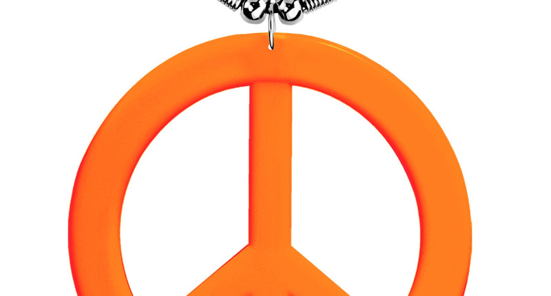 e-carnavalskleding-SYK Neon Hippie Ketting Rosa Oranje