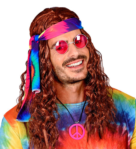 e-carnavalskleding-SYK Neon Hippie Ketting Rosa Roze