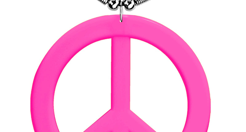 e-carnavalskleding-SYK Neon Hippie Ketting Rosa Roze