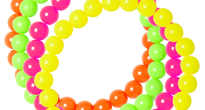 e-carnavalskleding-SYK Neon kleurige kralen armbandjes