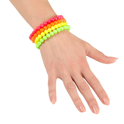 e-carnavalskleding-SYK Neon kleurige kralen armbandjes
