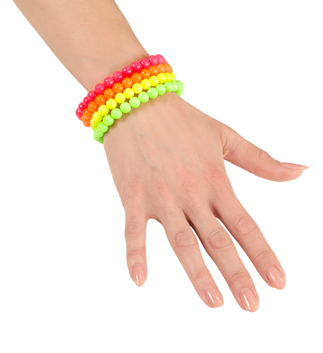 e-carnavalskleding-SYK Neon kleurige kralen armbandjes