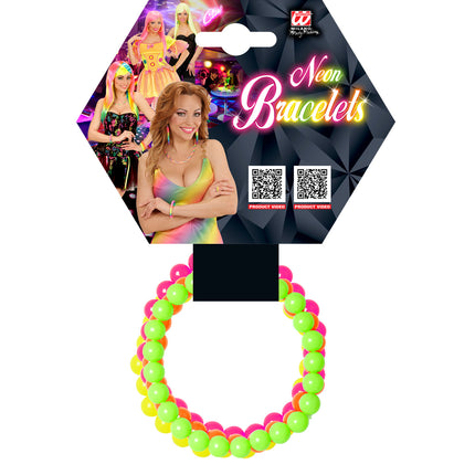 e-carnavalskleding-SYK Neon kleurige kralen armbandjes