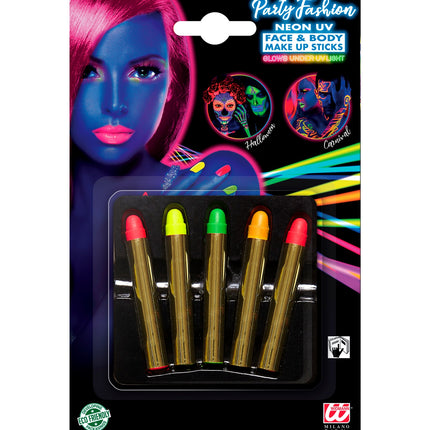 e-carnavalskleding-SYK Neon kleurige make up stiften