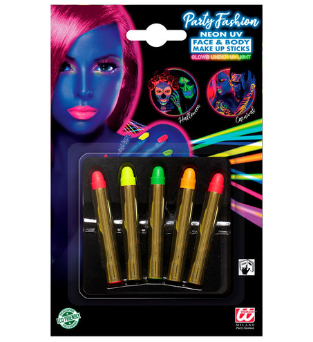 e-carnavalskleding-SYK Neon kleurige make up stiften