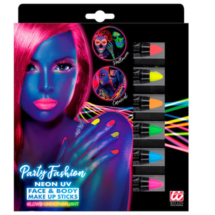 e-carnavalskleding-SYK Neon make-up 6 potloden