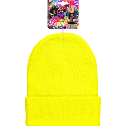 e-carnavalskleding-SYK Neon muts geel