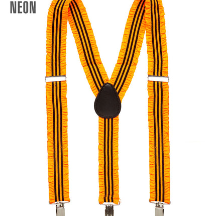 e-carnavalskleding-SYK Neon oranje ruche bretels