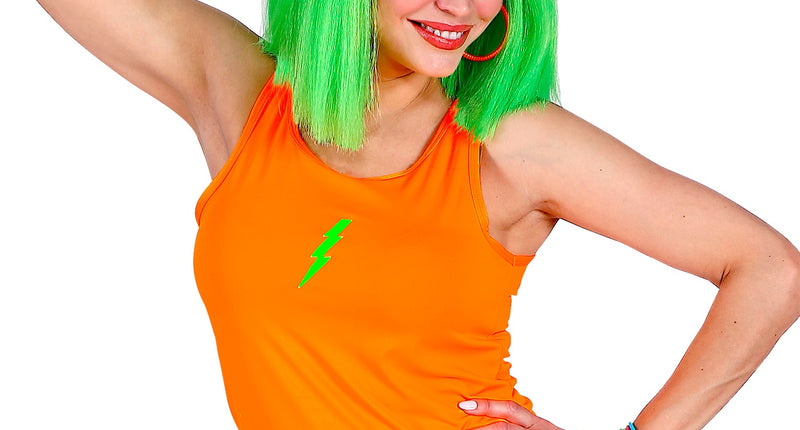 e-carnavalskleding-SYK Neon oranje shirt dames