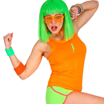 e-carnavalskleding-SYK Neon oranje shirt dames