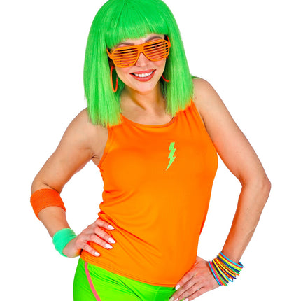 e-carnavalskleding-SYK Neon oranje shirt dames