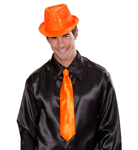 e-carnavalskleding-SYK Neon oranje stropdas