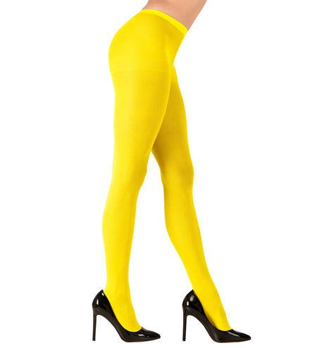 e-carnavalskleding-SYK Neon panty 40den geel
