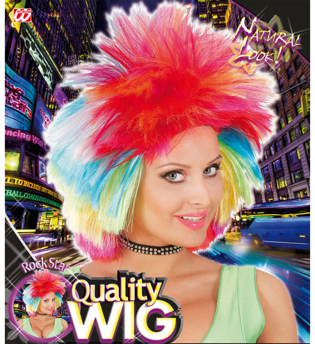 e-carnavalskleding-SYK Neon pruik Rocker