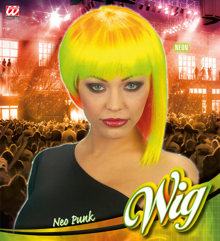 e-carnavalskleding-SYK Neon punk pruik vrouw