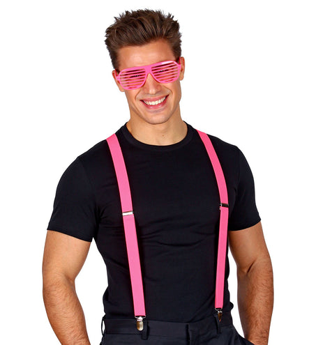 e-carnavalskleding-SYK Neon roze bretels verstelbaar
