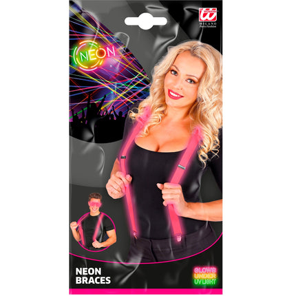 e-carnavalskleding-SYK Neon roze bretels verstelbaar