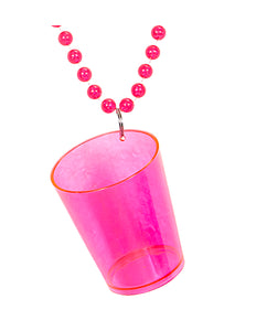 e-carnavalskleding-SYK Neon roze glazen halskettingen