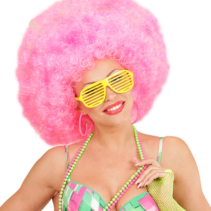 e-carnavalskleding-SYK Neon roze oorbellen voor