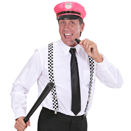 e-carnavalskleding-SYK Neon roze politiepet