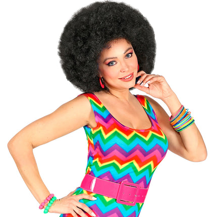 e-carnavalskleding-SYK Neon roze riem vinyl