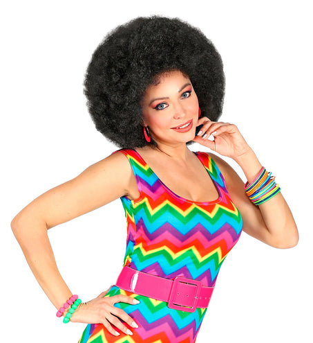 e-carnavalskleding-SYK Neon roze riem vinyl