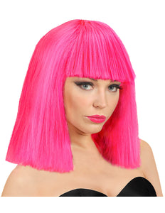 e-carnavalskleding-SYK Neon roze showgirl pruik