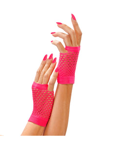 e-carnavalskleding-SYK Neon vingerhandschoenen roze