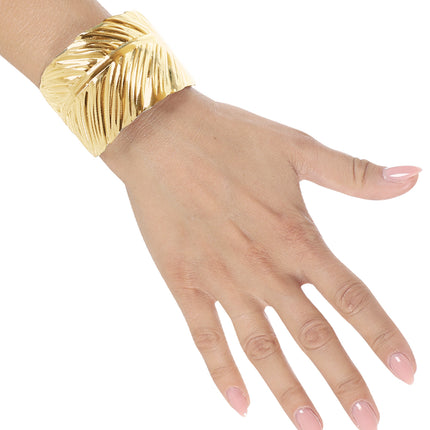 e-carnavalskleding-SYK Nep gouden blad armband