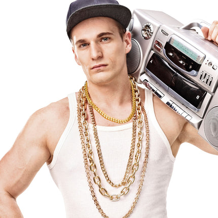 e-carnavalskleding-SYK Nep gouden ketting Hip Hop