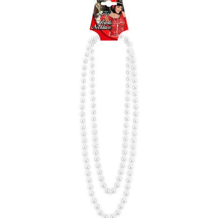 e-carnavalskleding-SYK Nep parelketting wit 160cm