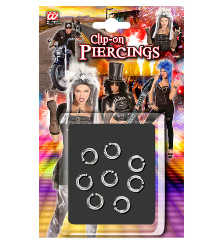 e-carnavalskleding-SYK Nep piercing clip in zilver